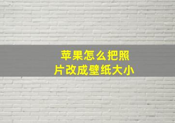 苹果怎么把照片改成壁纸大小