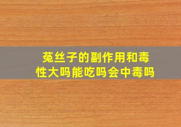 菟丝子的副作用和毒性大吗能吃吗会中毒吗