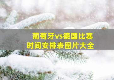 葡萄牙vs德国比赛时间安排表图片大全