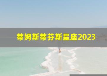 蒂姆斯蒂芬斯星座2023