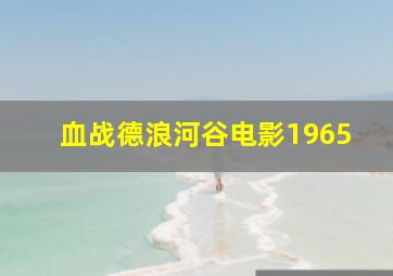 血战德浪河谷电影1965