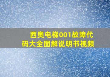 西奥电梯001故障代码大全图解说明书视频