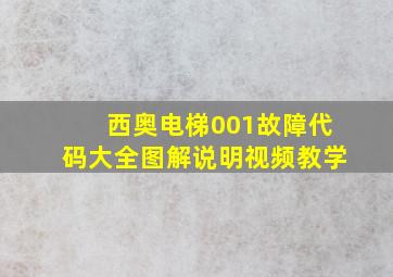 西奥电梯001故障代码大全图解说明视频教学