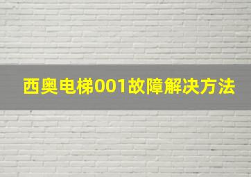 西奥电梯001故障解决方法