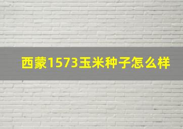 西蒙1573玉米种子怎么样