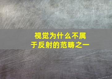 视觉为什么不属于反射的范畴之一