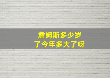 詹姆斯多少岁了今年多大了呀