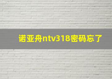 诺亚舟ntv318密码忘了