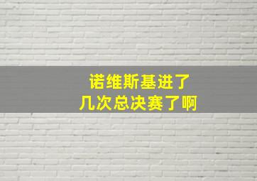 诺维斯基进了几次总决赛了啊