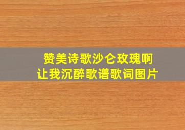 赞美诗歌沙仑玫瑰啊让我沉醉歌谱歌词图片