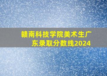 赣南科技学院美术生广东录取分数线2024