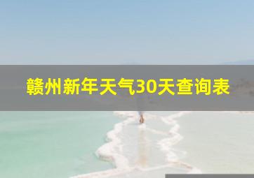 赣州新年天气30天查询表