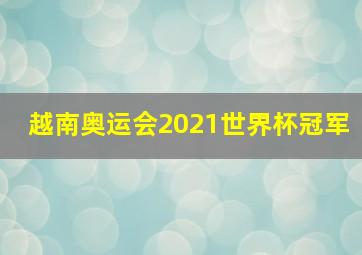 越南奥运会2021世界杯冠军