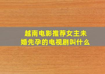 越南电影推荐女主未婚先孕的电视剧叫什么