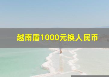 越南盾1000元换人民币