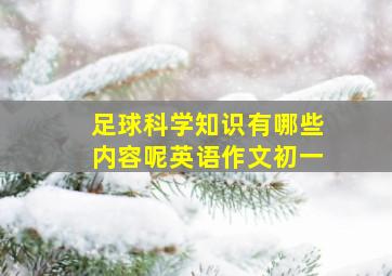 足球科学知识有哪些内容呢英语作文初一