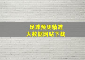 足球预测精准大数据网站下载