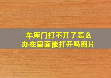 车库门打不开了怎么办在里面能打开吗图片