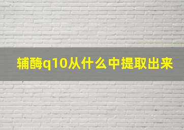 辅酶q10从什么中提取出来