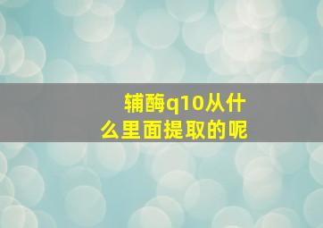 辅酶q10从什么里面提取的呢