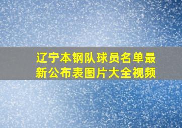 辽宁本钢队球员名单最新公布表图片大全视频