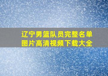 辽宁男篮队员完整名单图片高清视频下载大全