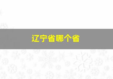 辽宁省哪个省