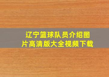 辽宁篮球队员介绍图片高清版大全视频下载