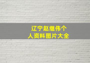 辽宁赵继伟个人资料图片大全