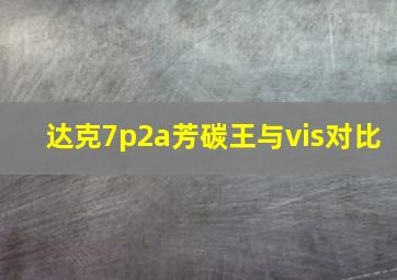 达克7p2a芳碳王与vis对比