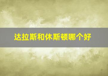 达拉斯和休斯顿哪个好