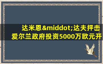 达米恩·达夫抨击爱尔兰政府投资5000万欧元开窗花园