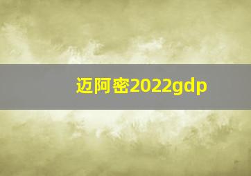 迈阿密2022gdp