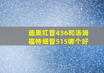 迪奥红管436和汤姆福特细管515哪个好