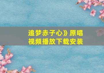 追梦赤子心》原唱视频播放下载安装