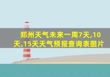 郑州天气未来一周7天,10天,15天天气预报查询表图片