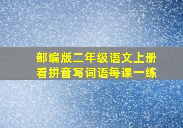 部编版二年级语文上册看拼音写词语每课一练