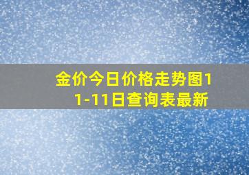 金价今日价格走势图11-11日查询表最新