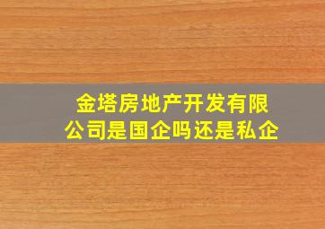 金塔房地产开发有限公司是国企吗还是私企