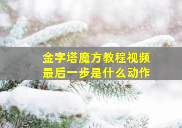 金字塔魔方教程视频最后一步是什么动作