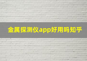 金属探测仪app好用吗知乎