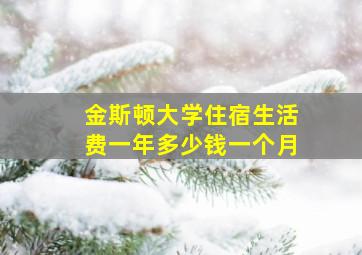 金斯顿大学住宿生活费一年多少钱一个月