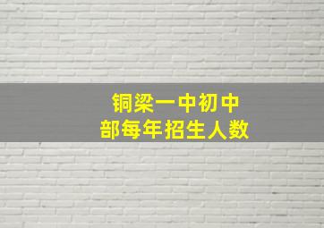 铜梁一中初中部每年招生人数