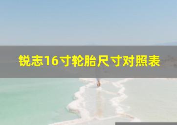 锐志16寸轮胎尺寸对照表