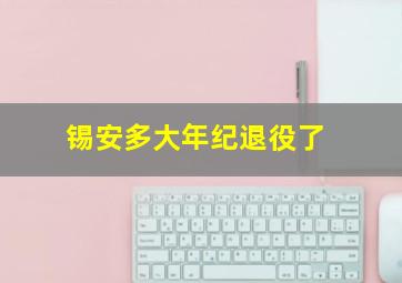 锡安多大年纪退役了