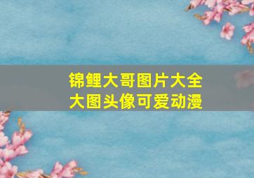 锦鲤大哥图片大全大图头像可爱动漫