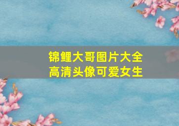 锦鲤大哥图片大全高清头像可爱女生