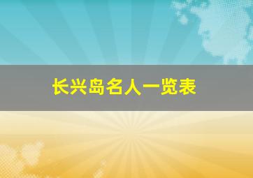 长兴岛名人一览表