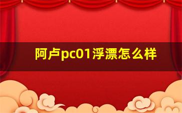 阿卢pc01浮漂怎么样