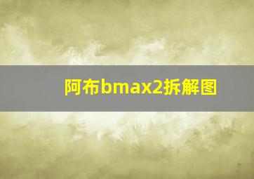 阿布bmax2拆解图